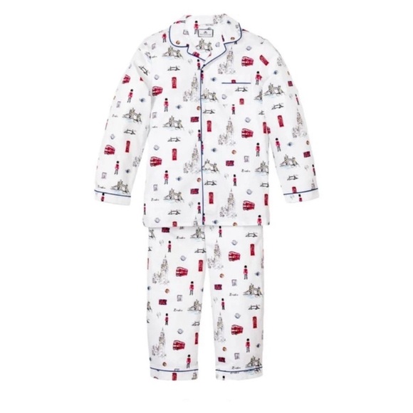 PETITE PLUME London Is Calling Flame Resistant Chemical Free Pajama Set Size 4 - Picture 1 of 6